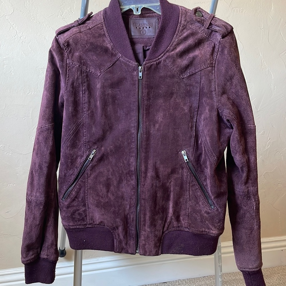 Suede Purple Bomber Jacket